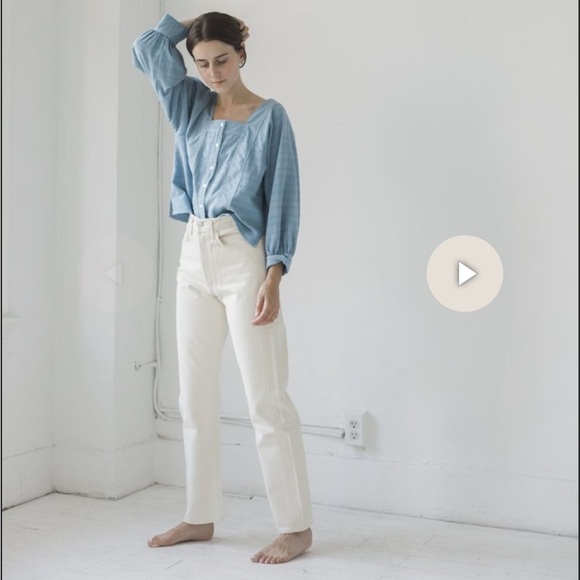 Agolde 90s Cream Jeans (shade paper) - Picture 5 of 8